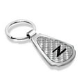 thumbnail image 2 of Nissan 350Z Z Logo Real Silver Dome Carbon Fiber Chrome Metal Teardrop Key Chain, 2 of 7