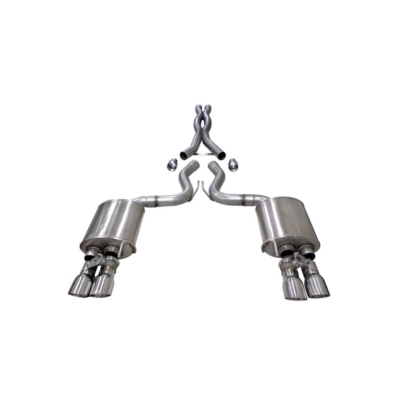 Corsa 2018  Ford Mustang GT Fastback 5.0L 3in Cat-Back System Dual Rear Exit w/ 4in Polished Tips