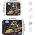 thumbnail image 3 of Sloth Space Planet Dish Drying Mat for Kitchen Counter, Ultra Absorbent Reversible Microfiber Dishes Drying Rack Pad Heat-resistant Mats 18x24in Home Decor, 3 of 7