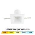 thumbnail image 2 of WAC Lighting Blaze 6" Square Aluminum Recessed Light w/ Remodel Housing in White, 2 of 4
