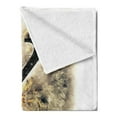 thumbnail image 2 of Letter K Soft Flannel Fleece Throw Blanket, Smoked Letter K Alphabet in Blaze with Grunge Design Ignited Writing, Cozy Plush for Indoor and Outdoor Use, 50" x 60", Tan Black Orange, by Ambesonne, 2 of 5