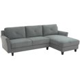 thumbnail image 1 of LifeStyle Solutions Hayworth Sectionnel avec Accoudoirs Courbés en Gris, 1 of 9