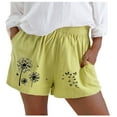 thumbnail image 3 of Trendfront Women's High Waisted Dandelion Graphic Print Shorts Loose Fit with Pockets Casual Summer Everyday Shorts, 3 of 10
