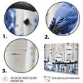 thumbnail image 3 of Designart "Serene Forest Bird Monochrome Blue Grey I" Animals Floater Framed Wall Art Print, 3 of 7