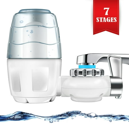 Faucet Water Filter, BigRoof Universal 7 Stages Water Faucet Filtration System Chlorine Removal, Reduces Leak,BPA Free for Home Kitchen