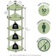 thumbnail image 3 of 5 Tier Corner Display Rack Multipurpose Shelving Unit, Dark Cherry/Black, 3 of 9