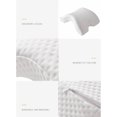 thumbnail image 4 of Hot Sale! Oreiller Cervical Cervical en Mousse à Mémoire Incurvée en Forme de U avec Design Creux Blanc, 4 of 9