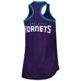 thumbnail image 3 of Women's G-III 4Her by Carl Banks Purple Charlotte Hornets Showdown Scoop-Neck Racerback Tank Top, 3 of 3