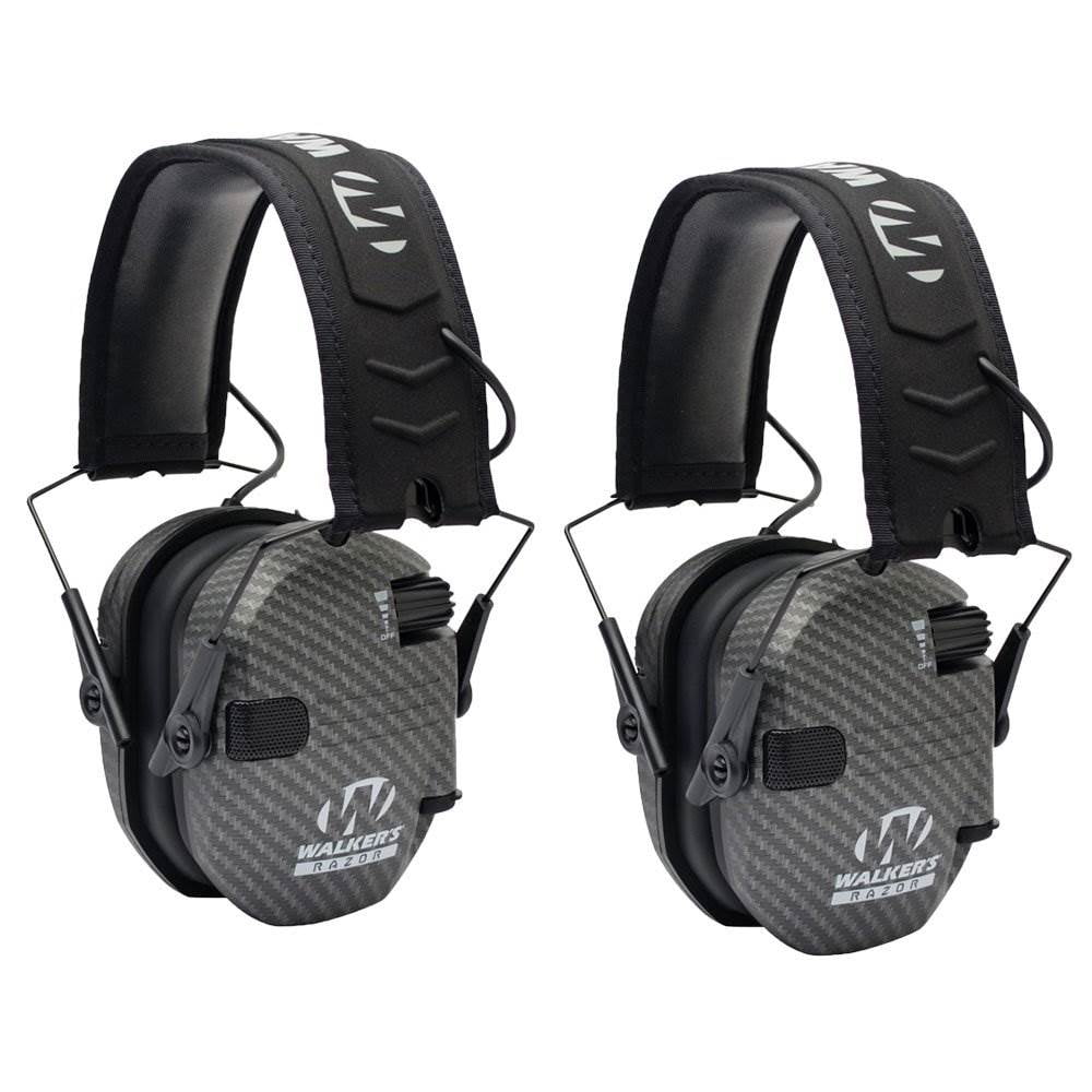Walkers Razor Series Protection Slim Shooter Folding Earmuff, Carbon (2
