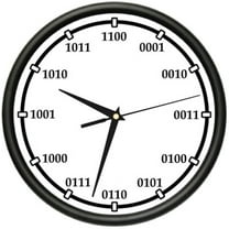 BINARY Wall Clock code computer hack gift