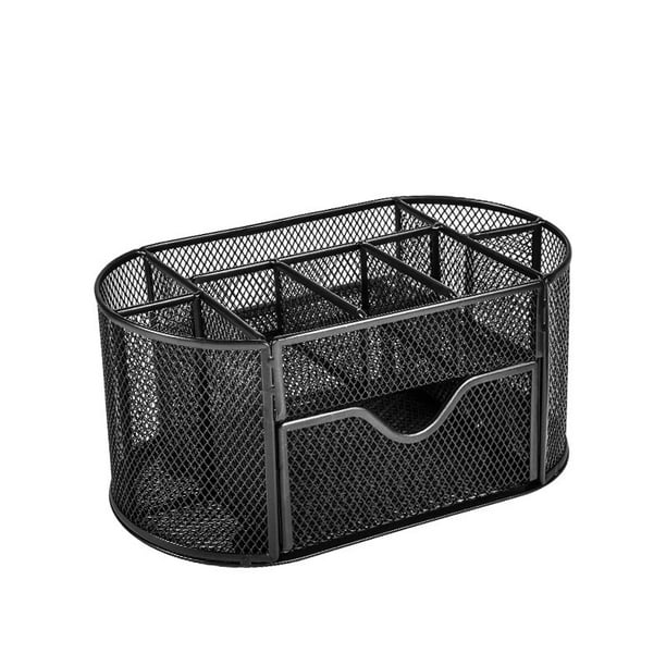 Portalápices de metal, portalápices creativo de 9 rejillas, portalápices de almacenamiento de escritorio, portalápices multifuncional, caja de almacenamiento, suministros de papelería para estudiantes