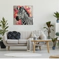 thumbnail image 3 of Stupell Industries Zebra with Pink Flowers Animals & Insects Painting Gallery Wrapped Canvas Art Print Wall Art, 30 x 30, 3 of 8