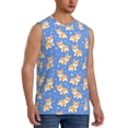 thumbnail image 2 of Bingfone Kawaii Corgi Pattern Men's Tank Tops Workout Sleeveless Tee Shirts Running Beach Tanks for Men-Medium, 2 of 8
