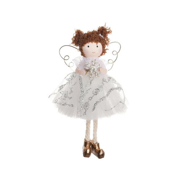 1pcs Angel Hanging Doll Pendants wooden Love/Snowflakes Butterfly Wings Christmas Tree Ornaments for Holiday Party Gifts