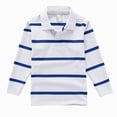 thumbnail image 4 of HCNTES Toddler Boy Clothes Kids Polo Shirts Boys Boys' School Uniform Long Sleeve Polo Shirt, Button Closure, Comfortable Fabric A7 SHIRT(White,6-7 Years), 4 of 4
