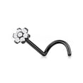 thumbnail image 5 of Luxe Modz 18G 20G Threadless Push In 7-stone CZ Flower Nose Screw Studs Rings Nostrial Piercing Jewelry 1/4" 6mm for Men Women - Sold Individually, 5 of 8