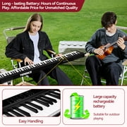 TERENCE V20 Portable Piano Keyboard 88 Keys Semi-Weighted Keyboard with MIDI Bluetooth Electric Keyboard Piano Kit for Adult Kids Black