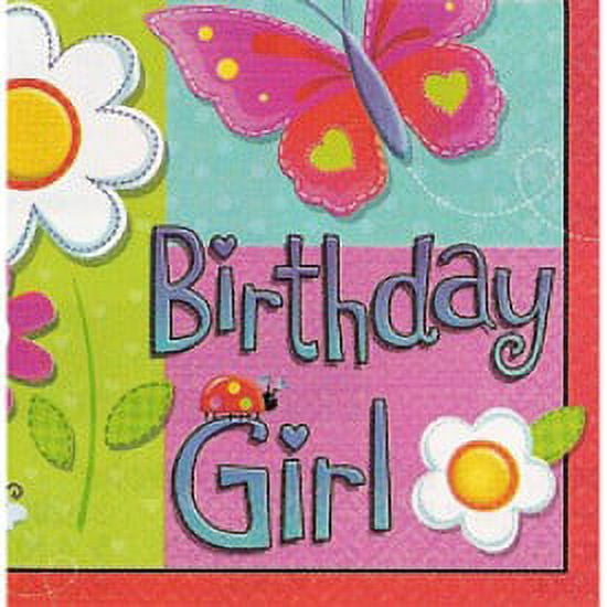 16 Garden Girl Beverage Napkins