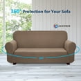 thumbnail image 5 of XLarge Sofa Slipcover, One Piece High Stretchy Couch Cover, Machine Washable Spandex Jacquard Fabric, Bottom Elastic Easy To Install, Non-Slip Furniture Protector, 5 of 7