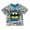 Blue / black, birthday hero, variant on Batman Birthday Metallic Print T-Shirt Toddler to Big Kid