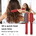 thumbnail image 1 of Hair Straightener Brush UK Plug 5 Levels Temperature Control Fast Heating 2-In-1 Multifunctional Frizz Free Ceramic Coated Hair Curler Comb Hair Styling Tool, 1 of 8