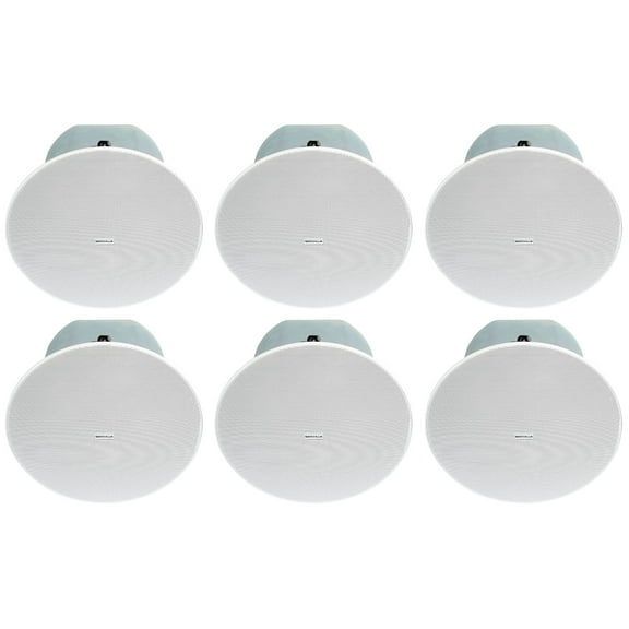 6 Rockville CC8-SUB 8" Commercial/Restaurant 70V Ceiling Subwoofers Rough-In Kit