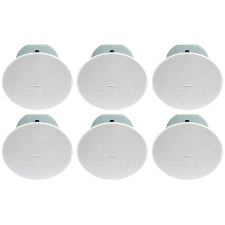 6 Rockville CC8-SUB 8 Commercial/Restaurant 70V Ceiling Subwoofers+Rough-In Kit