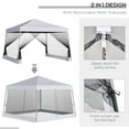 thumbnail image 3 of Outsunny 117.25 x 117.25 in White Pop-up Outdoor Canopies, Adjustable Height, 3 of 9
