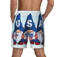 thumbnail image 4 of Gaeub Cute Gnomes in USA Mens Swim Trunks Stretch Beach Shorts Quick Dry for Men Swim Shorts Swimwear with Pockets- XX-Large, 4 of 9
