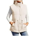 thumbnail image 3 of Zedker Women's Puffer Vest Hooded Running Vests Slim Fit Fleece Sleeveless Lightweight Jacket Fall Winter, 3 of 6