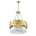 thumbnail image 1 of 6 Light Down Chandelier with Medallion Gold Finish, 1 of 2