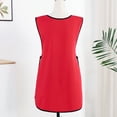 thumbnail image 3 of Delantal impermeable de poliéster rojo talla grande para mujeres y hombres, 3 of 3