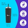 thumbnail image 2 of bubba Envy S Tumbler, Insulated Stainless Steel Water Bottle with Straw Lid, Licorice, 2 of 7
