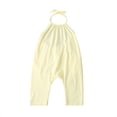 thumbnail image 2 of JAJAHO Girls Casual Sleeveless Jumpsuits Halter Loose Romper Long Pants Kids Toddler Girl Summer Clothes 1-9Y, 2 of 4