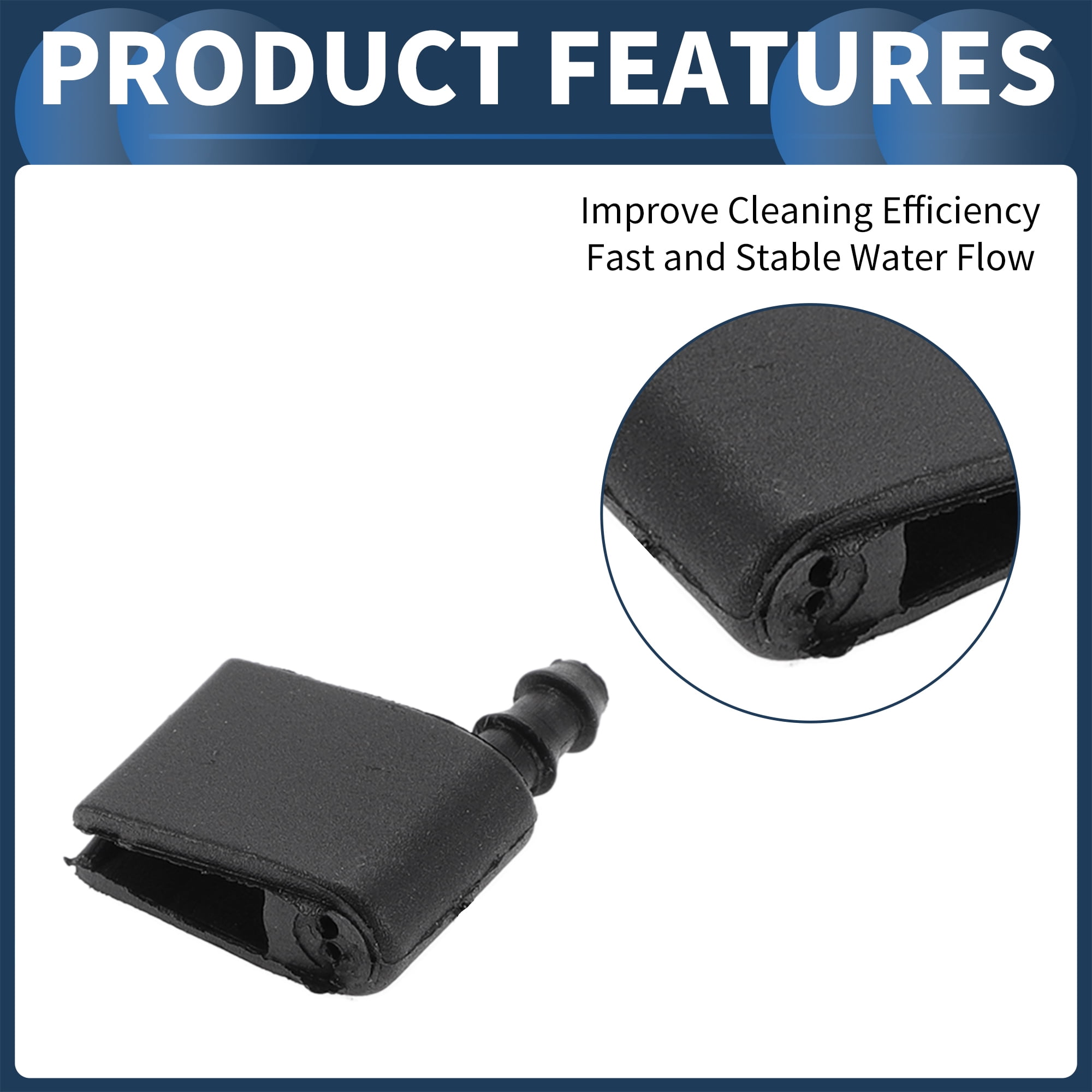 Unique Bargains Washer Nozzle Kit for Mercedes-Benz Sprinter 4500 Black 1 Set