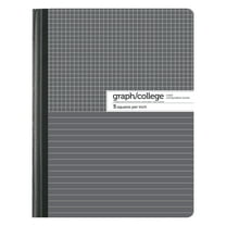 Office Depot Dual Ruled Marble Composition Book, 7 1/2in x 9 3/4in, College/Quadrille Ruled, 100 Sheets, Black/White, 400-003-275