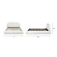 thumbnail image 6 of Jennifer Taylor Home Archie Puffy Grounded Upholstered Platform Bed, Queen, Almond White, 6 of 11