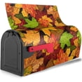 thumbnail image 5 of Fall Maple Leaves Mailbox Covers Magnetic 21" X 18" Autumn Leaf Mailbox Cover Standard Size Mailbox Wraps Post Letter Box Covers Garden Decorations Outdoor, 5 of 6