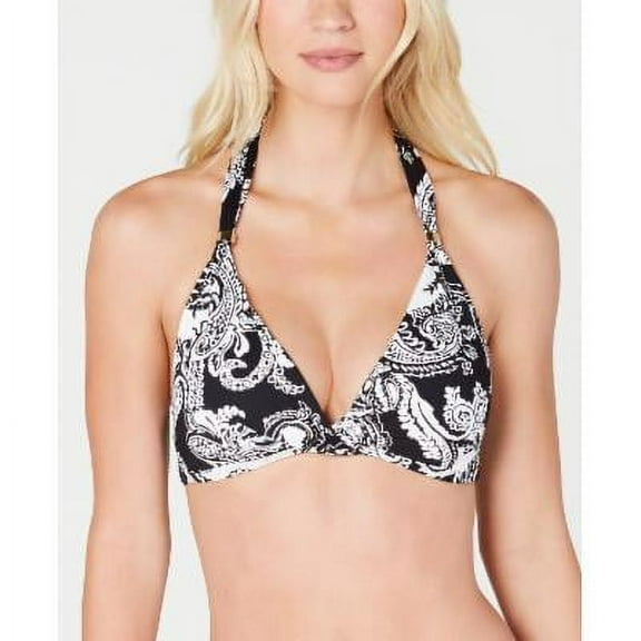 Lauren Ralph Lauren GRAPHIC PAISLEY Print Twist-Front Bikini Swim Top, US 4