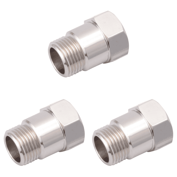 3uds. Extensor espaciador del sensor de oxígeno del adaptador M18 x 1,5 niquelado de 32 mm