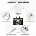 thumbnail image 5 of Easygdp Bow Flower Skull Canvas Document Bag File Bag Handle Business Briefcase Bag A4 File Organizer Organizer Handbag Briefcase, 5 of 8