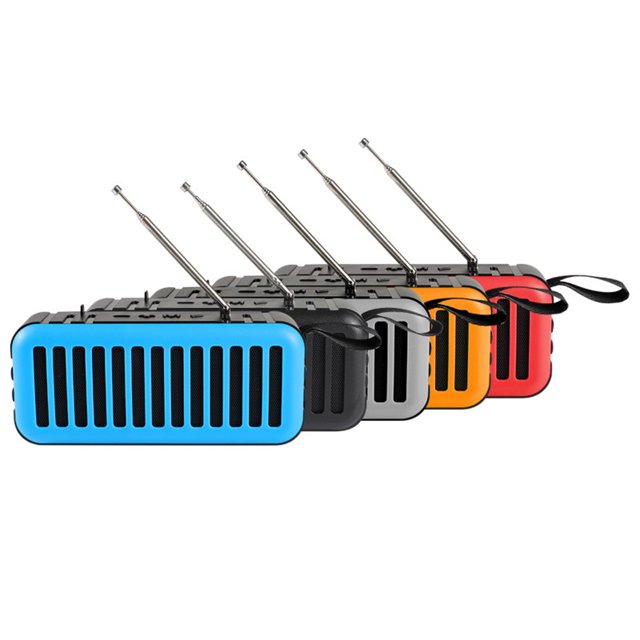 Gwong Electrónica Altavoz inalámbrico portátil de 360 grados estéreo con energía solar con energía solar FM Radio Bluetooth compatible con Bluetooth 5.0 Caja de sonido para exteriores