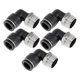 thumbnail image 1 of Ofertas Únicas Conectar Accesorios de Aire 1/2" 90 Grados Junta Rápida de Línea de Aire Plástico Metal 1/2" BSPT 5 Pcs Negro Tonalidad Plateada, 1 of 1