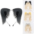 thumbnail image 2 of Lerpwige Handcrafts Plush Cats Ears Hairband Roleplay Props Headwear For Theme Event, 2 of 20