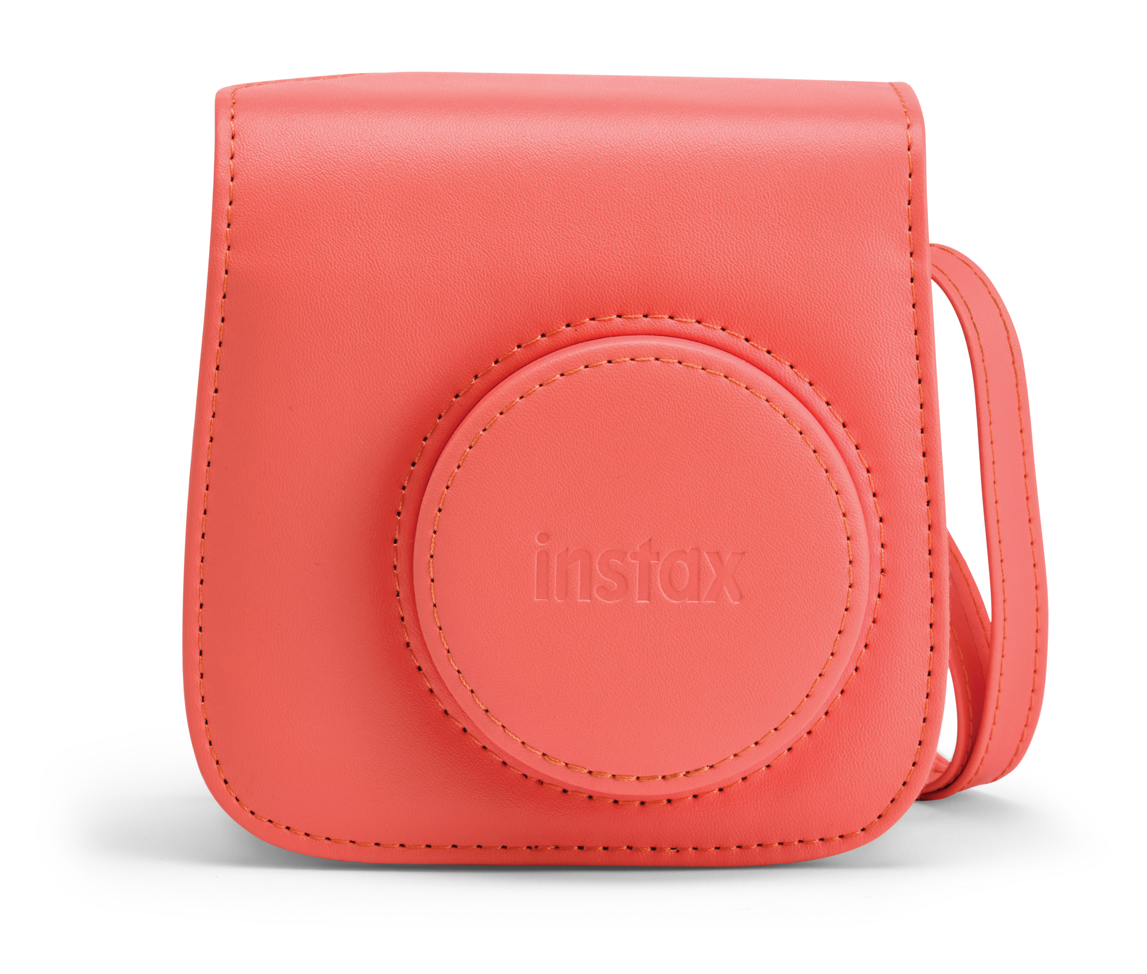 Fujifilm Instax 7+ Chevron Groovy Camera Case with Shoulder Strap - Coral