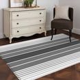 thumbnail image 4 of Gradient Grey Striped Area Rug 3x5 FT, Non Slip Entryway Bedside Carpet, Simple Farm Stripes Minimalist Washable Soft Floor Carpet Indoor Mat Non-Shedding Throw Rugs for Dorm Kitchen Home Office, 4 of 8