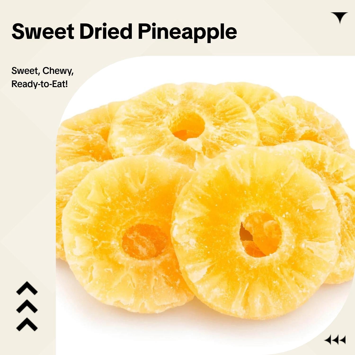 Snack Delight Sweet Dried Pineapple Rings, Candied Tropical Fruit Snack, Perfect for Snacking and Baking, 5 Pound