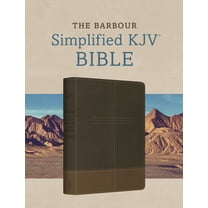 The Barbour Simplified KJV Bible--Deluxe Edition [Two-Tone Brown Stitched Cross], (Hardcover)