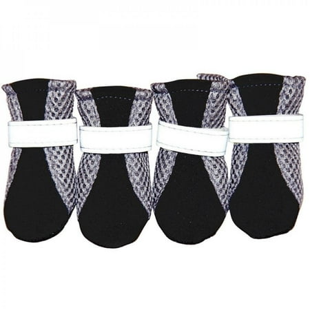 Comfortable And Breathable Dog Shoes Anti-Slip Pet Boots Paw Protector Reflective Straps Dog Teddy Cute Net Shoes