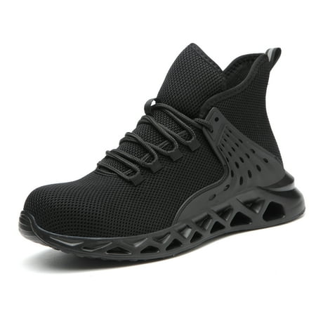 

OwnShoe Steel Toe Safety Shoes for Men Lightweight Work Shoes Industrial Sneakers Size 6.5
